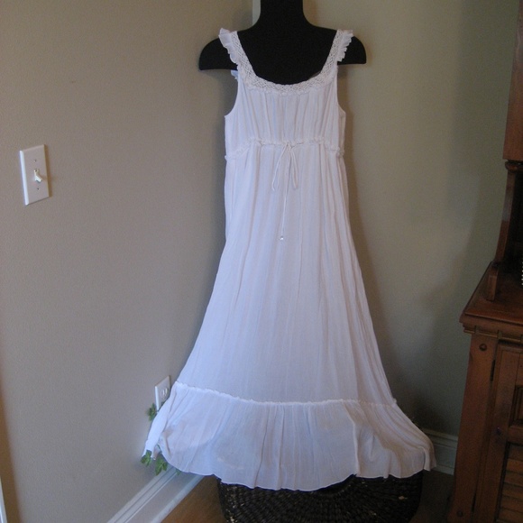 white gauze dress summer